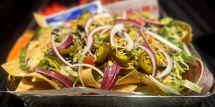 Nachos from Maloney's restaurant and bar South of the Border menu in Kaukauna, WI